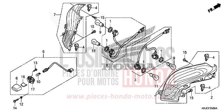 FEUX COMBINES ARRIERE von S-wing ABS CHAMPAGNE BRONZE METALLIC (YR287) von 2012